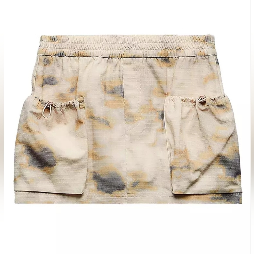 ZARA Neutral Mini Camo Utility Skirt Plus Size XXL